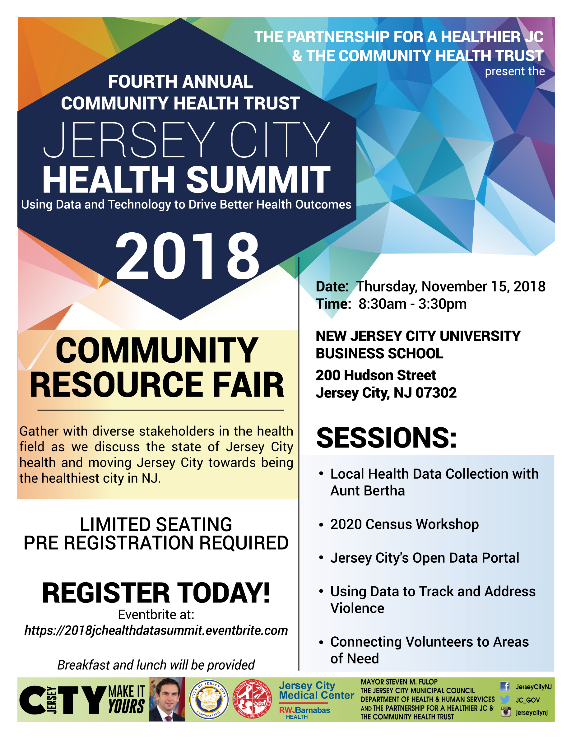 Flyer for 2018 Health Data Summit