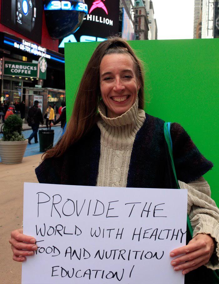 This was from a promotion by Dell Computers in Times Square a few years ago. They asked people walking by the question, “What would you do if you could do more?” They asked us to write the answer and they posted the photograph on a billboard.
