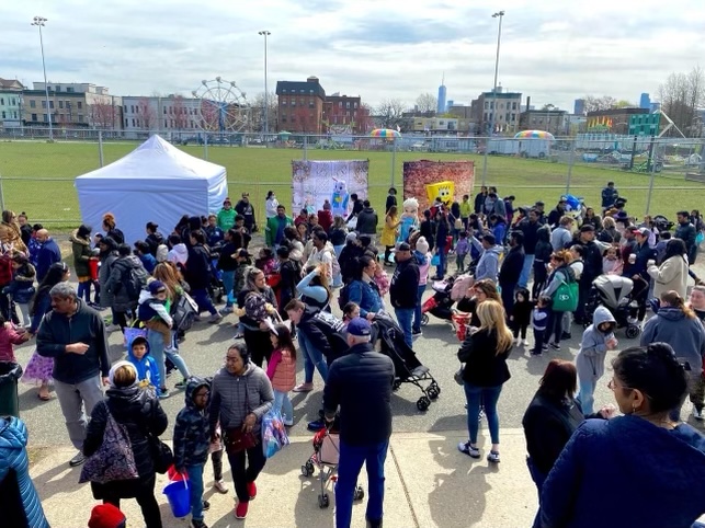 Jersey City Heights community enjoying our annual Easter Egg Hunt