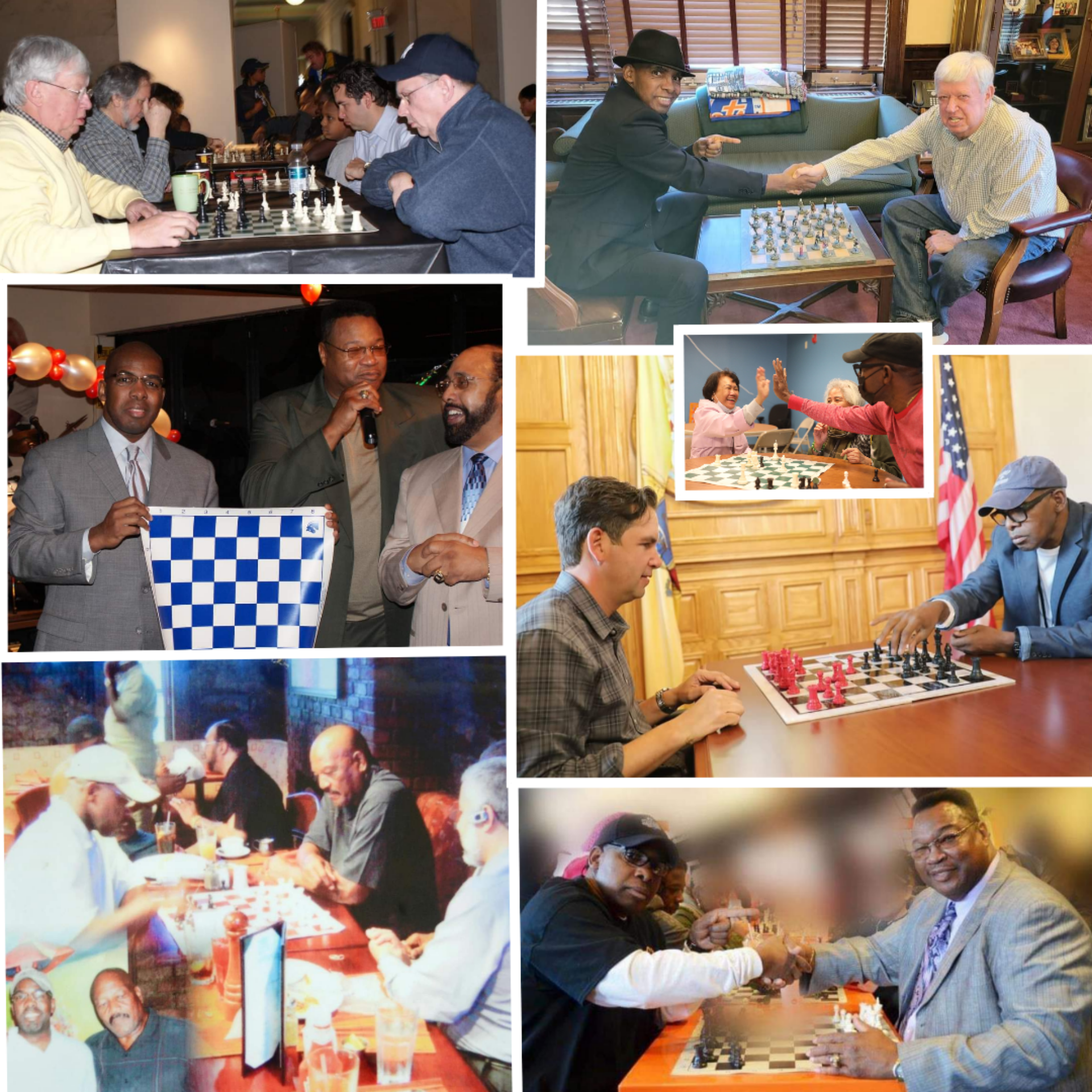 Promoting chess and mental health with seniors, celebrities and public officials.