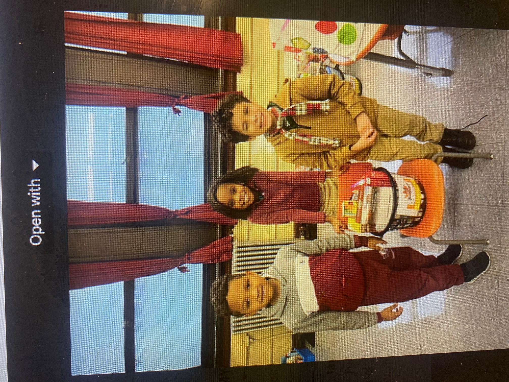 Students organized a food drive and prepared baksets for our less fortunate students